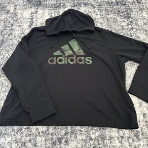 Adidas Black Camo Hoodie Sweater Women's Plus Size 3XL Camouflage Pullover